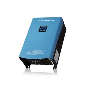 Font. Left and Bottom view of Hober 2.2kW solar pumping inverter