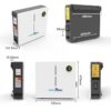 Gallery of front, side, and angled views of a high-capacity 48V 5kWh LiFePO₄ solar battery for home and off-grid use